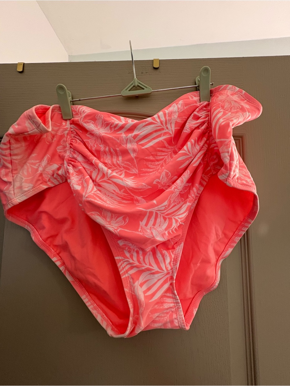 George Coral Pink Tropical Bikini Bottoms